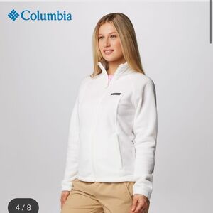 Columbia Cream Full Zip Fleece Jacket
